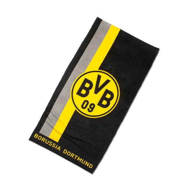 Borussia Dortmund BVB Duschtuch Logo Streifen 70x140 cm